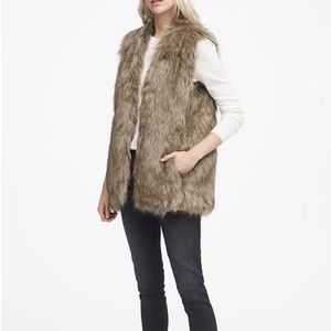 Banana Republic Faux Fur Vest